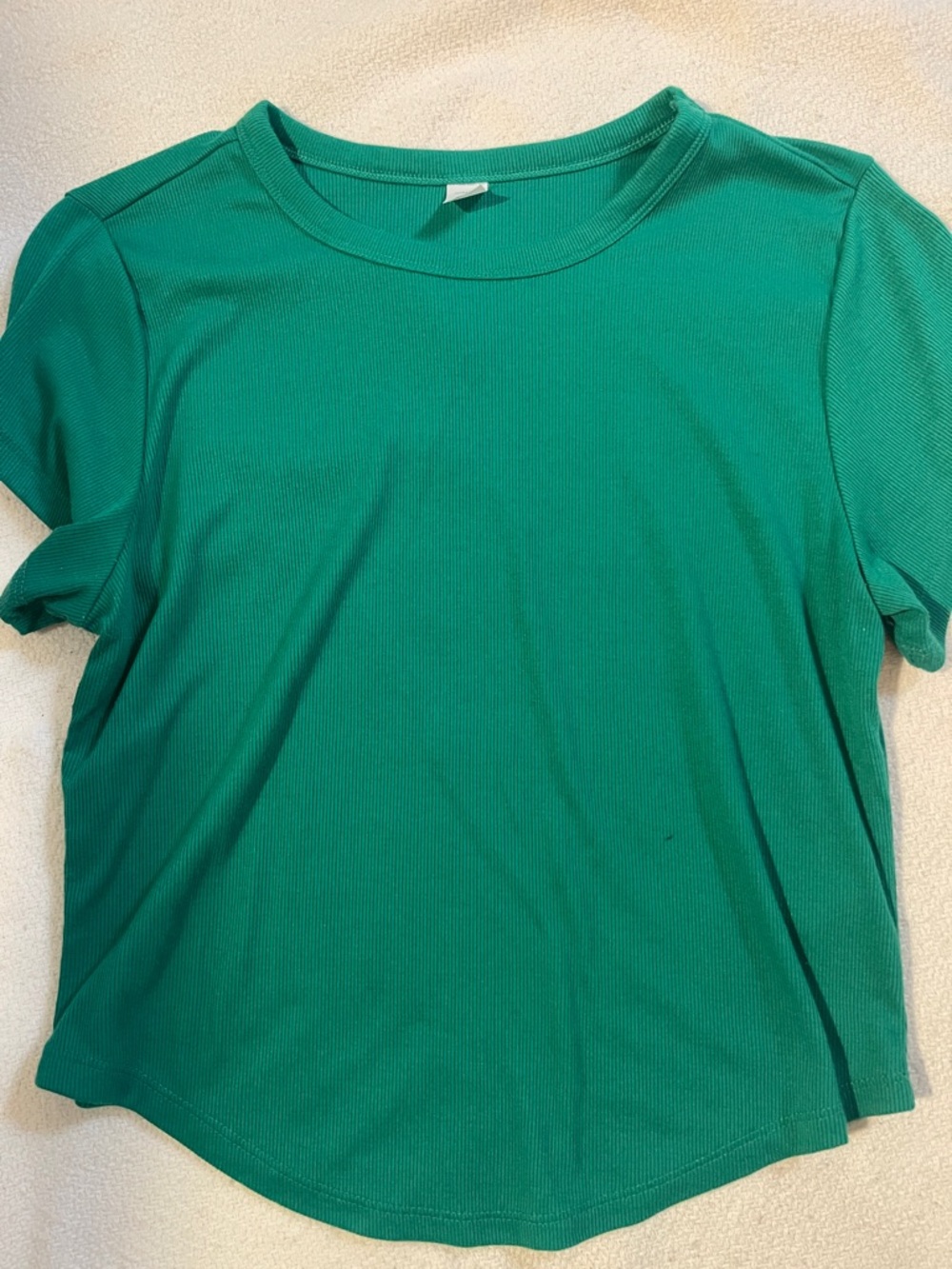 Old Navy Ribbed Short Sleeve Tee Bundle - Green & White - Picture 2 of 3